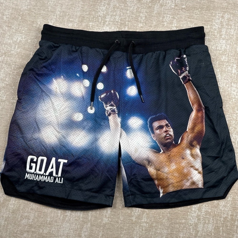 Muhammad Ali Shoe Palace Goat Gym Athletic Basketball Shorts Adult 2XL